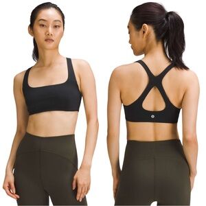Lululemon SmoothCover Yoga Bra *Light Support, B/C Cup Size 6 Black